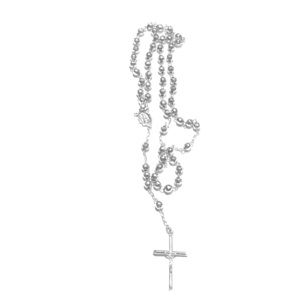 Solid 14k white gold rosary